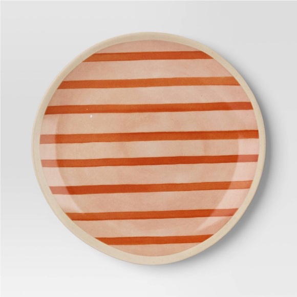 4!!!! THRESHOLD NWT coastal melamine plastic layering salad plate -coral -8.5” - Picture 1 of 6